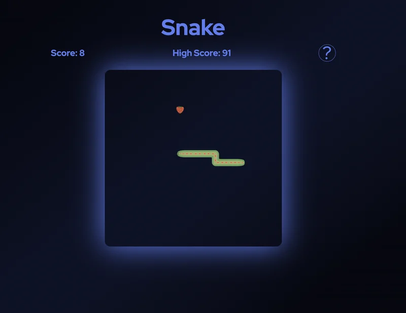 Screenshot from game snake